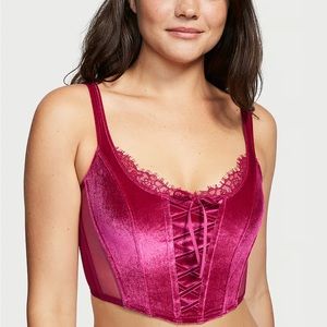 NWT Victoria’s Secret Unlined Lace-Up Corset Top